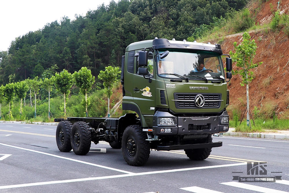 Dongfeng 6×6 Off Road Chassis_Six wheel Drive Dongfeng Flat Head หนึ่งและครึ่งแถวแชสซีรถบรรทุกสินค้า AWD 6*6 ส่งออกยานพาหนะพิเศษ