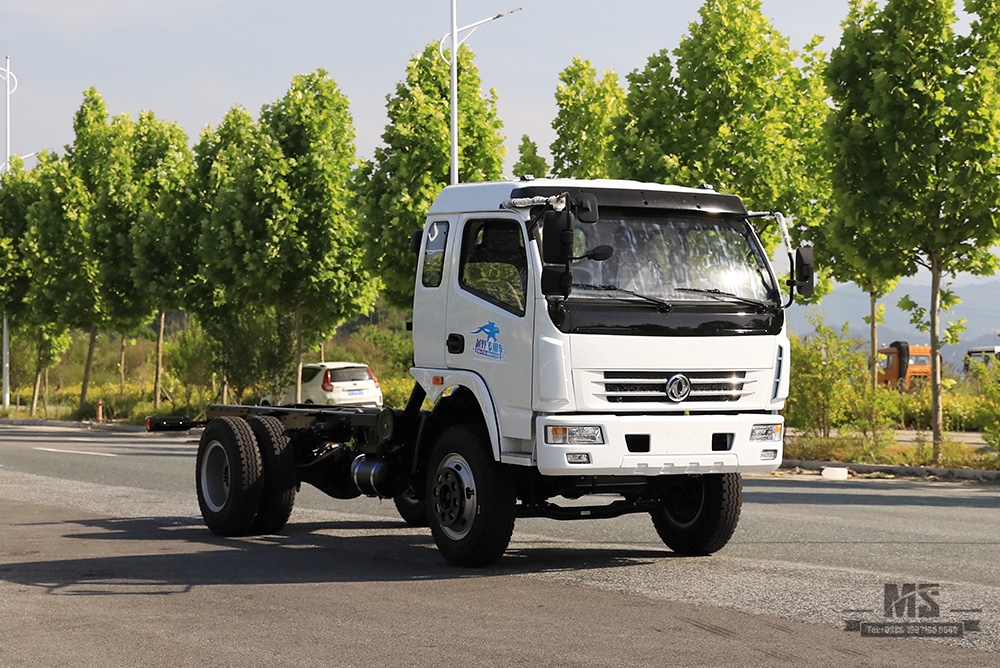 Dongfeng 4*2 แชสซี_170HP หนึ่งและครึ่งแถวการแปลงแชสซีแบบแบนผู้ผลิต_ส่งออกแชสซีพิเศษ