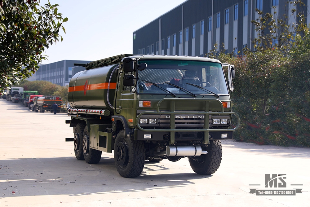 190HP Dongfeng EQ2102 Tanker Truck _Dongfeng ขับเคลื่อนหกล้อแชสซีพิเศษออฟโรดดัดแปลง 8~10m³ Tanker Truck_Export ยานพาหนะวัตถุประสงค์พิเศษ