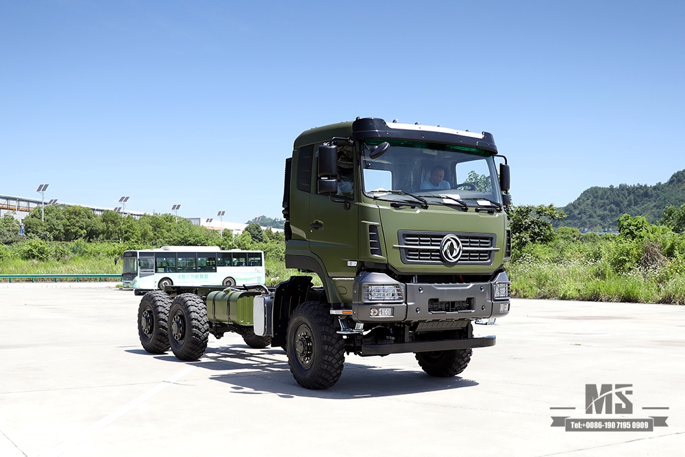 340HP Dongfeng ขับเคลื่อนหกล้อแชสซีพิเศษออฟโรด 6 × 6 แชสซีรถยนต์เชิงพาณิชย์สำหรับงานหนัก 6WD แชสซีรถบรรทุกก่อสร้างแบบกำหนดเอง _ ส่งออกแชสซีรถบรรทุกวัตถุประสงค์พิเศษ