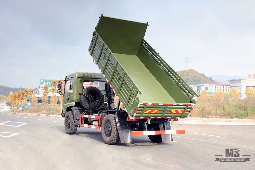 Dongfeng 4*4 Off Road Dump Truck_Dongfeng 210hp 4×4 Off-road Flathead Row Half Truck_ส่งออกรถพิเศษ