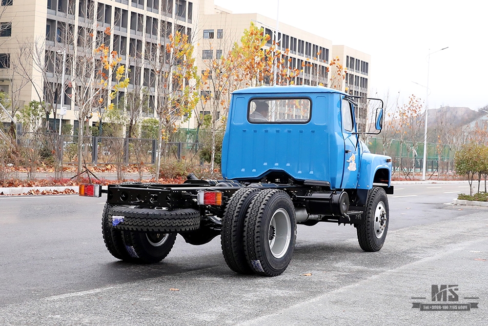 Dongfeng Four Wheel Drive Tipper Truck Chassis _170hp Blue 4*4 Single Row Pointed Head Dump Truck Chassis รถบรรทุกเหมืองแร่แชสซี_ส่งออกยานพาหนะพิเศษ