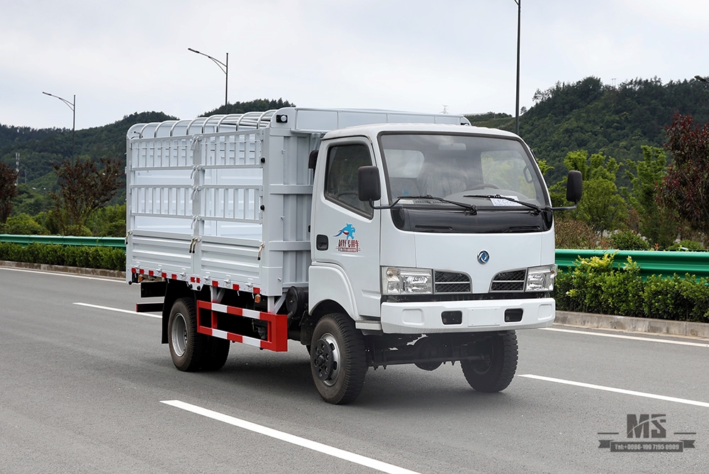 Dongfeng 4*4 รถบรรทุกขนาดเล็กรถบรรทุกขนส่งตะแกรง _Dongfeng ขับเคลื่อนสี่ล้อเดี่ยวแถว Cab คลังสินค้า Truck_Box Stake Truck สำหรับขาย_ส่งออกรถบรรทุกพิเศษ