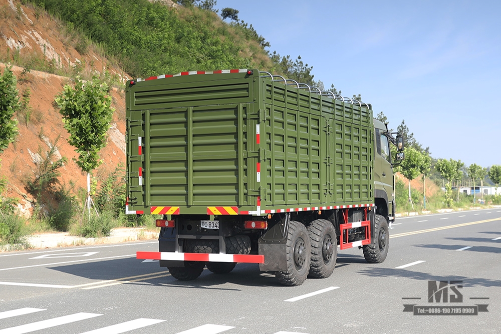 340 แรงม้า Dongfeng รถขับเคลื่อนหกล้อ Off-road Cargo Truck_6 * 6 15T High Container Heavy Duty Truck_6WD รถบรรทุกลอจิสติกส์พิเศษเพื่อการส่งออก