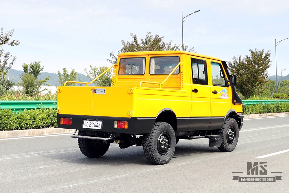 113 HP 4WD Iveco หัวสั้น Double Row Cab Pickup Truck _3T Small 6-seater Mini Off-road Truck_Classic Iveco 2045 Conversion ผู้ผลิตส่งออกยานพาหนะพิเศษ 