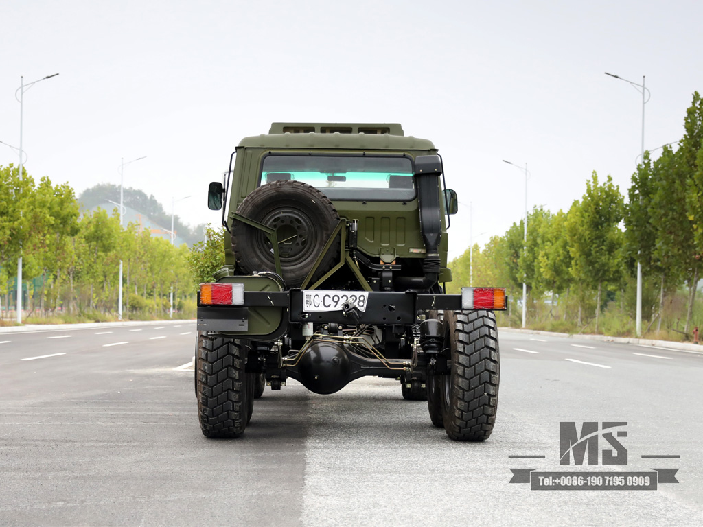 190hp Dongfeng EQ2102 SIX WHEEL DRIVE Chassis_6 × 6 EQ246 153 Double Row Cab Army Green Truck Chassis