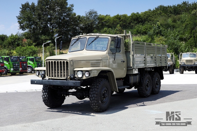 Camel Grey EQ2082 Truck_Dongfeng 170 hp ขับเคลื่อนหกล้อ 240 Off-road Truck_Pointed Head Double Glass Transport Vehicle_6×6 25Y Export Special Truck