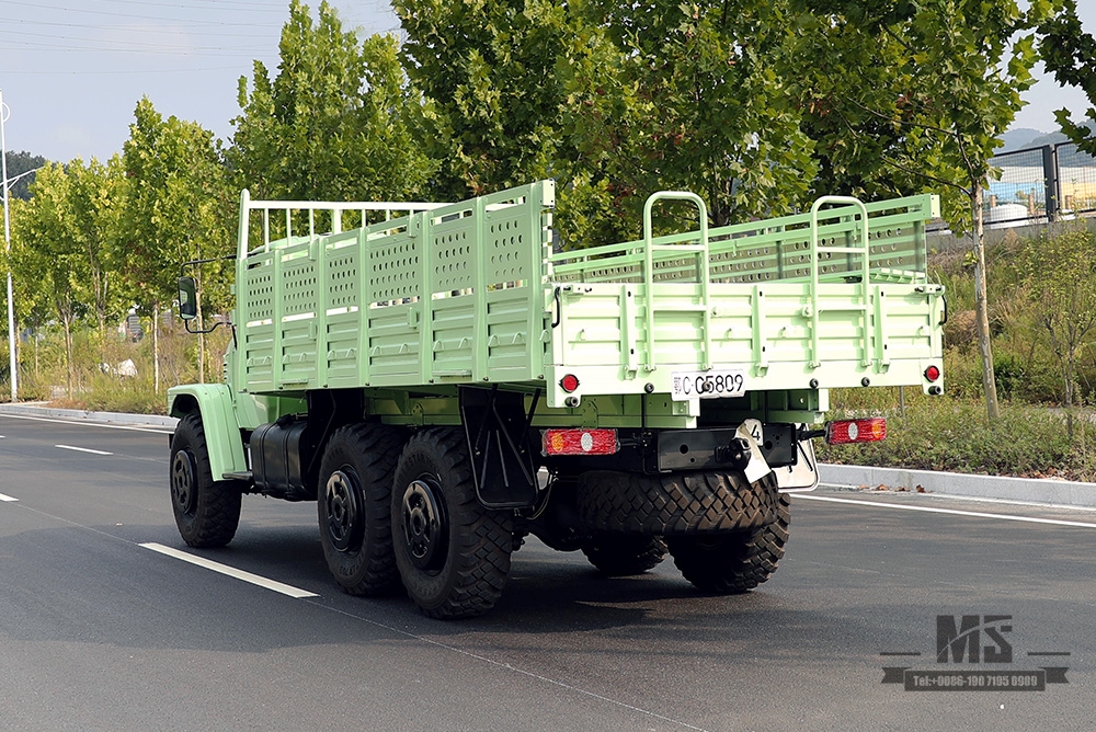 Mint Green Dongfeng รถขับเคลื่อนหกล้อ Off Road Truck_190hp Dongfeng EQ2100 Single Row Pointed Head AWD Transport Vehicle_Export Special Purpose Vehicle 