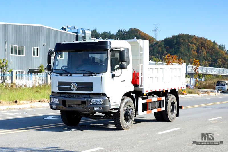 210hp Dongfeng 4×2 รถดัมพ์สำหรับขาย_4*2 Flathead Head Row Half Tipper Truck ผู้ผลิต_ส่งออกยานพาหนะพิเศษ