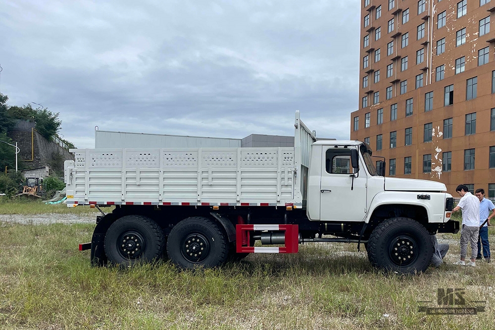 190hp Dongfeng รถขับเคลื่อนหกล้อ EQ2100 รถดัมพ์ _6 × 6 หัวแหลมไซต์ก่อสร้างแถวเดียวการขุด Tipper Truck_AWD รถบรรทุกพิเศษส่งออก