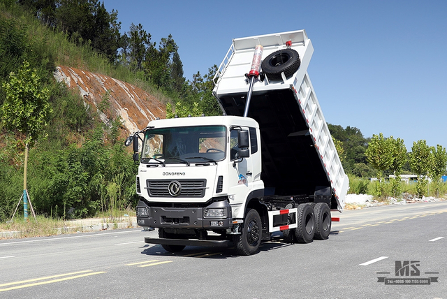 Dongfeng 6*4 280hp รถดั๊มพ์ Off Road Tipper Truck_Dongfeng 6x4 Heavy Duty Flathead Row Half Mining Construction Truck_Export ยานพาหนะพิเศษ
