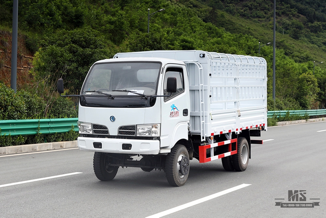 Dongfeng 4*4 รถบรรทุกขนาดเล็กรถบรรทุกขนส่งตะแกรง _Dongfeng ขับเคลื่อนสี่ล้อเดี่ยวแถว Cab คลังสินค้า Truck_Box Stake Truck สำหรับขาย_ส่งออกรถบรรทุกพิเศษ