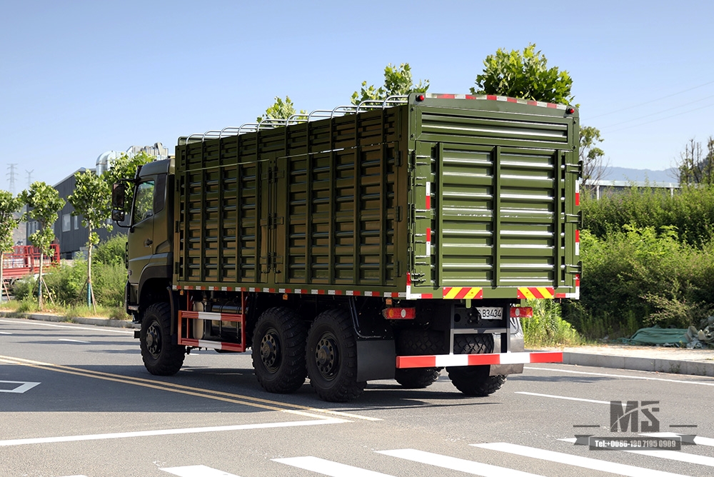 340 แรงม้า Dongfeng รถขับเคลื่อนหกล้อ Off-road Cargo Truck_6 * 6 15T High Container Heavy Duty Truck_6WD รถบรรทุกลอจิสติกส์พิเศษเพื่อการส่งออก