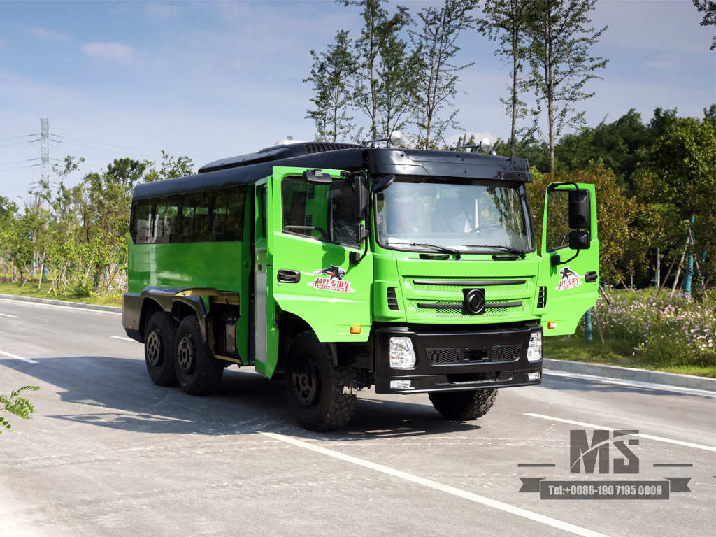 Dongfeng 6x6 รถบัสออฟโรด | Cummins 260hp | เกรดปีนเขา 60% - ดีที่สุดสำหรับการขุดการดับเพลิงและการสำรวจปิโตรเลียม