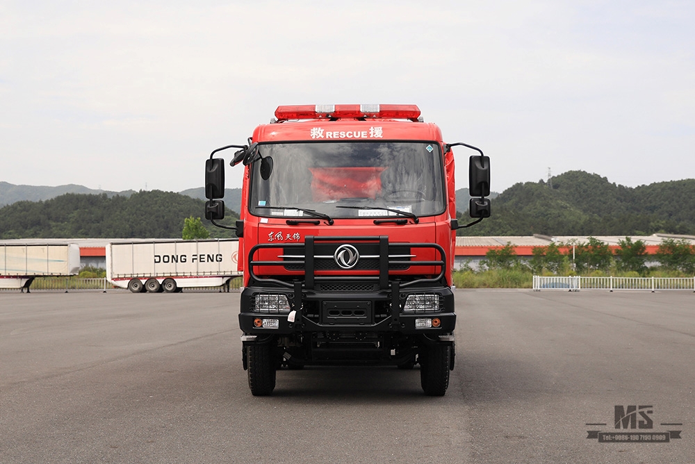 210 HP/300hp Dongfeng 4*2 รถบรรทุกพื้นเรียบดับเพลิง _ รถพ่วงกู้ภัย Flathead Truck_Export ยานพาหนะพิเศษ