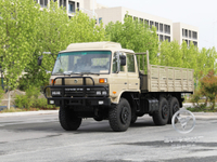 DONGGFENG EQ2102N รถบรรทุกสินค้าออฟโรด-210HP รถบรรทุกทะเลทรายสองแถว รุ่นส่งออก เครื่องปรับอากาศด้วยผ้าใบกันน้ำ