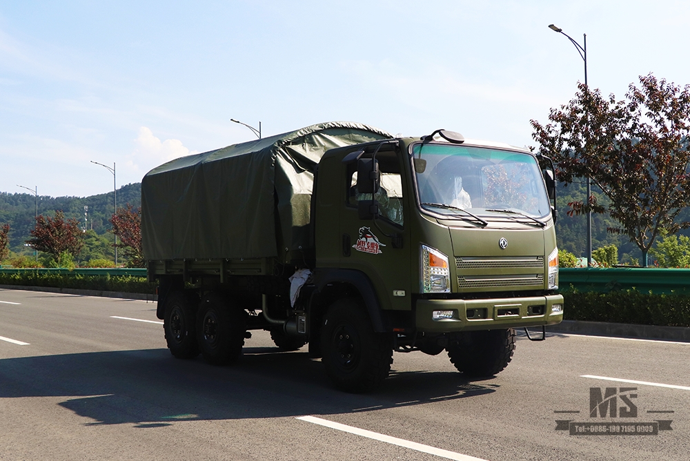 Flathead Dongfeng EQ240 6WD Off-road Truck_All-Wheel Drive EQ2082 Diesel Cargo Truck For Sale_Dongfeng 6x6 Civilian Off-road Truck for Sale_Export รถพิเศษ