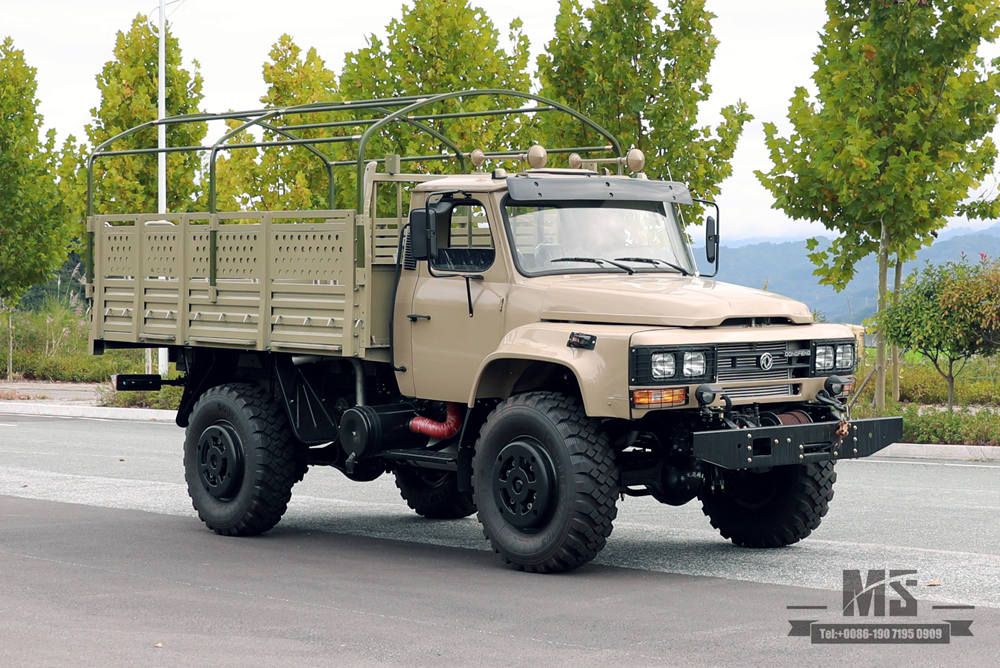 4*4 Dongfeng Cargo Truck_190 hp Long-head 2.5T Off-road Truck with Winch_Four Wheel Drive รถบรรทุกทางไกลส่งออกยานพาหนะวัตถุประสงค์พิเศษ