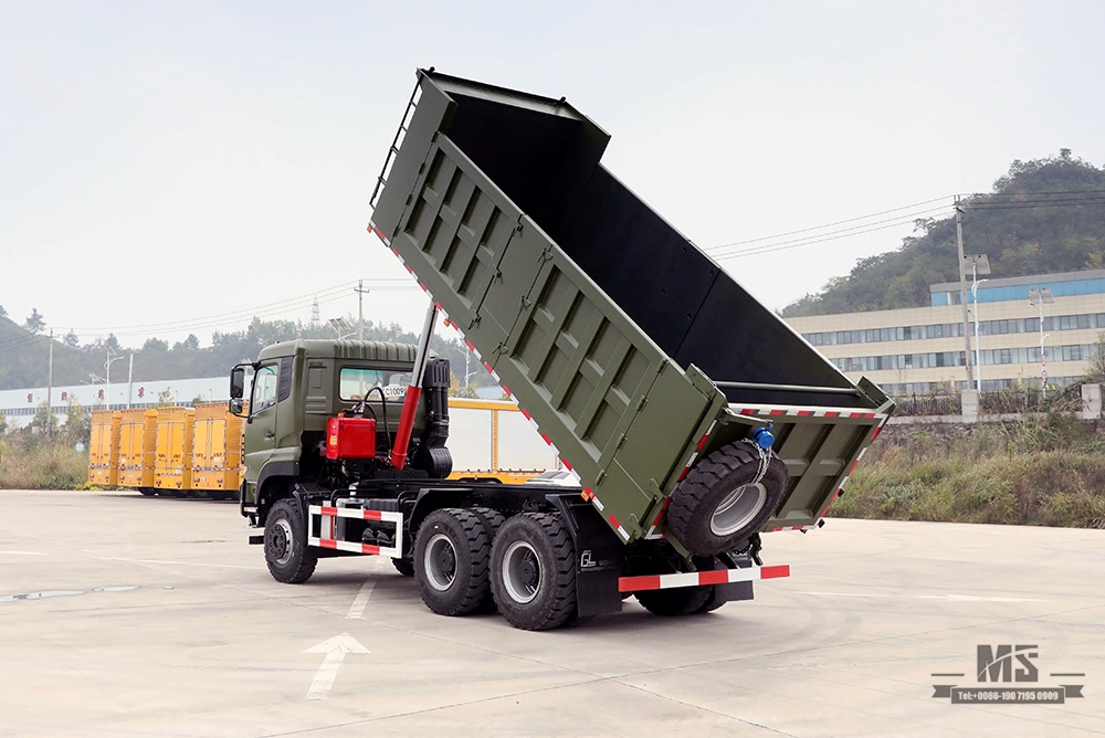 375hp Dongfeng 6*4 รถดัมพ์_Dongfeng 6x4 Flathead Row Half Tipper Truck สำหรับ Sale_Export ยานพาหนะพิเศษ