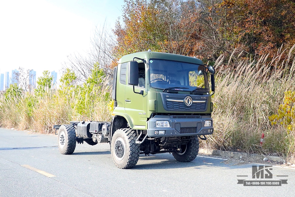 260HP Dongfeng ขับเคลื่อนสี่ล้อรถบรรทุกสินค้าแชสซี_4 * 4 แชสซีรถบรรทุกออฟโรดสำหรับการขาย_ส่งออกแชสซีรถบรรทุกวัตถุประสงค์พิเศษ