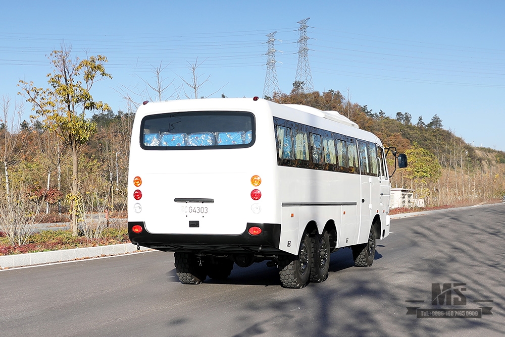 190 แรงม้า Dongfeng ขับเคลื่อนหกล้อรถบัสออฟโรด 6 * 6 คู่มือหกความเร็ว Bus_Dongfeng Bus Conversion ผู้ผลิตส่งออกยานพาหนะพิเศษ