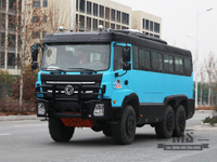 รถบัส Dongfeng AWD 25 ที่นั่ง Dongfeng | รถบัสภูเขา 6x6 รถบัสออฟโรดในพื้นที่เหมืองแร่ | รถบัสจีน