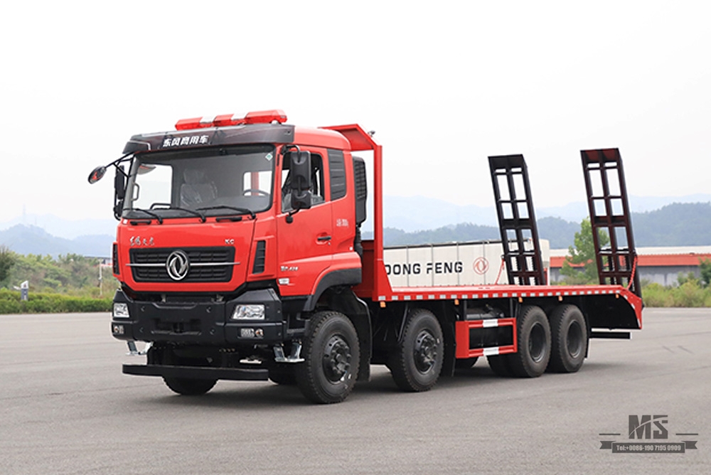 Dongfeng 4*2 รถบรรทุกพื้นเรียบดับเพลิง _ 210 HP/300hp Flathead Rescue Trailer Truck_Export Special Vehicle