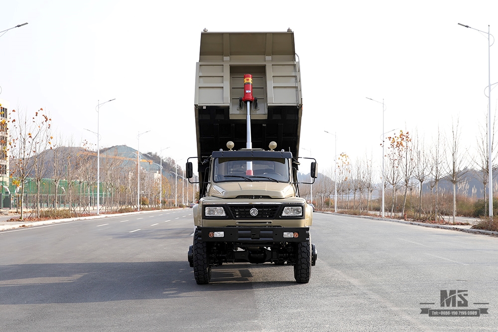 Dongfeng รถขับเคลื่อนสี่ล้อ Dump Truck_240hp Long Head Cab Off-road Tipper Truck_4 * 4 ยานพาหนะวัตถุประสงค์พิเศษส่งออกที่กำหนดเอง