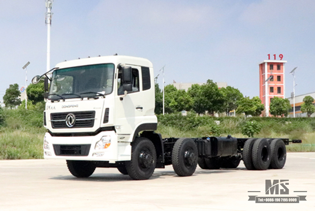 Dongfeng 8*4 แชสซีรถบรรทุกพิเศษ_30 ตันสี่เพลา Dongfeng Heavy-duty Commercial Vehicle Chassis_Export การปรับแต่งและดัดแปลงแชสซีวัตถุประสงค์พิเศษ