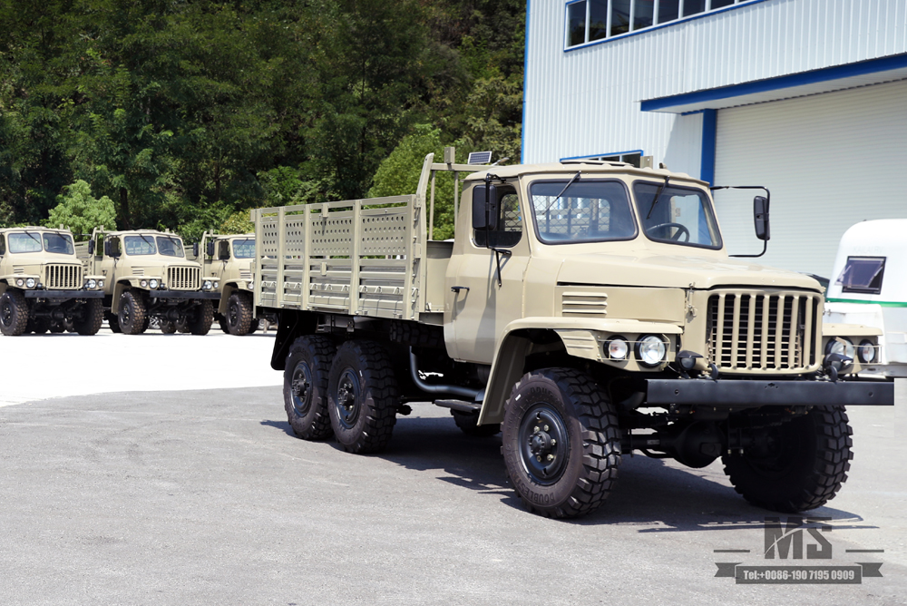 Camel Grey EQ2082 Truck_Dongfeng 170 hp ขับเคลื่อนหกล้อ 240 Off-road Truck_Pointed Head Double Glass Transport Vehicle_6×6 25Y Export Special Truck
