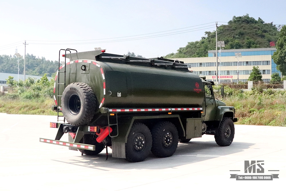 190HP Dongfeng ขับเคลื่อนหกล้อ EQ2100 Tanker Truck_6 * 6 Pointed Head Feul Tanker สำหรับ Sale_Six Drive Export Special Tanker Lorry