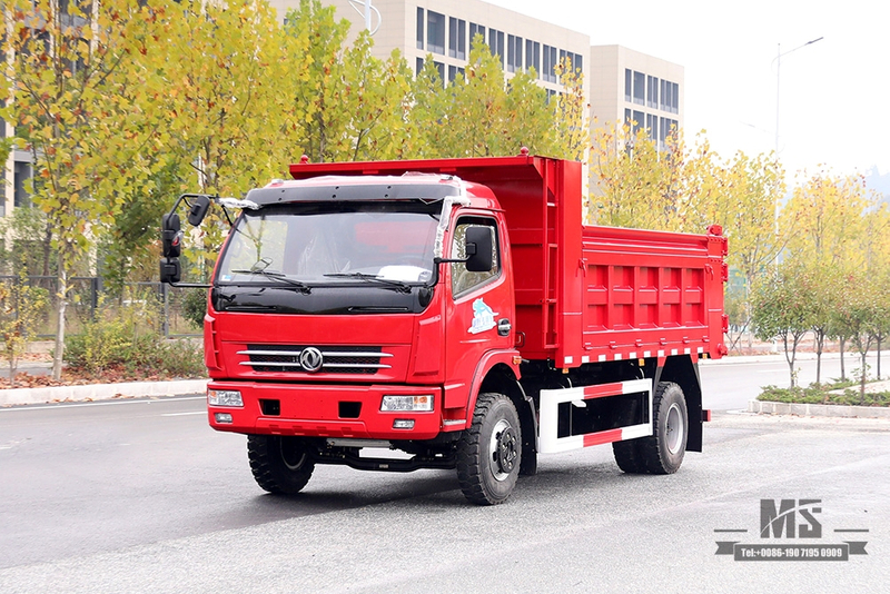 Dongfeng 4×2 Light Dump Truck 160HP รถดัมพ์ขนาดเล็ก_ซ้าย/ขวา 5T รถบรรทุกขนาดเล็กแถวเดียวการแปลงผู้ผลิต_ส่งออกรถบรรทุกพิเศษ