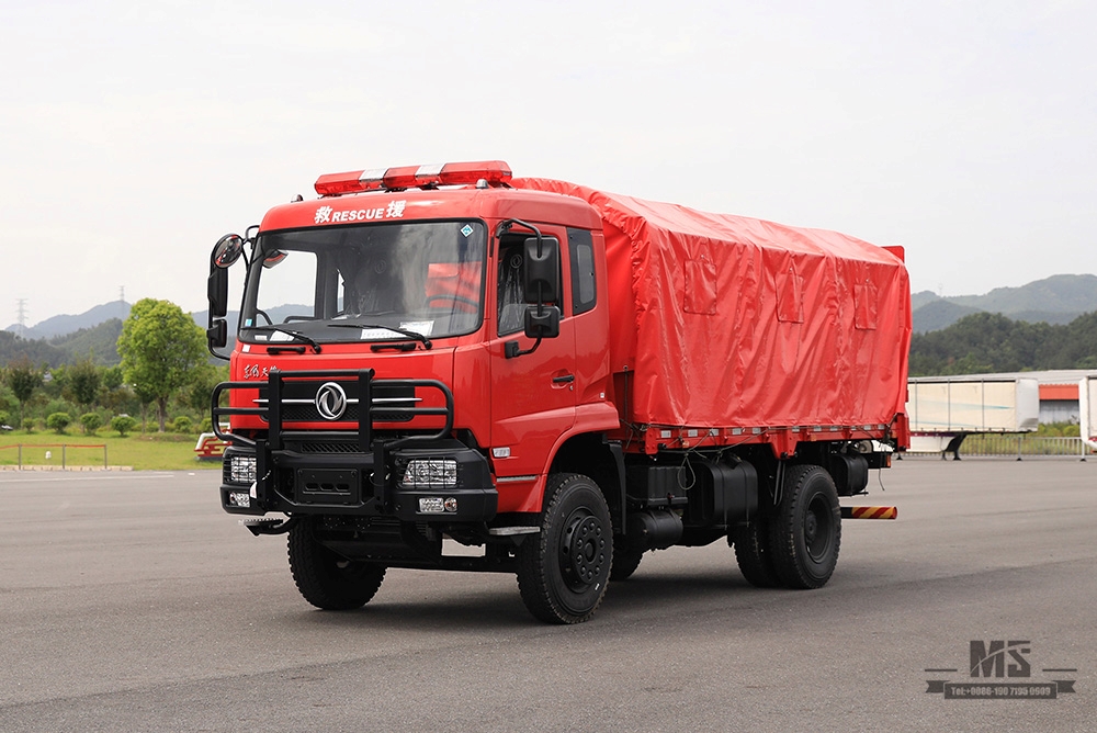 210 HP/300hp Dongfeng 4*2 รถบรรทุกพื้นเรียบดับเพลิง _ รถพ่วงกู้ภัย Flathead Truck_Export ยานพาหนะพิเศษ