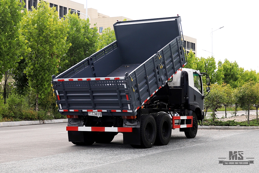 260hp Dongfeng 6*6 รถดัมพ์ _BobCat ขับเคลื่อนหกล้อแถวเดียวรถบรรทุกหัวแบน Tipper Trucks Factory_Export ยานพาหนะพิเศษ