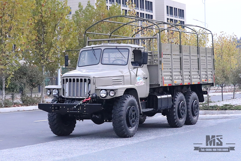 Dongfeng รถขับเคลื่อนหกล้อ EQ2100 Truck_ 6 × 6 190hp 3.5TDongfeng Long Head Single Row High Cargo Box พร้อมเสาผ้าใบกันน้ำ Truck_AWD ส่งออกรถบรรทุกพิเศษ