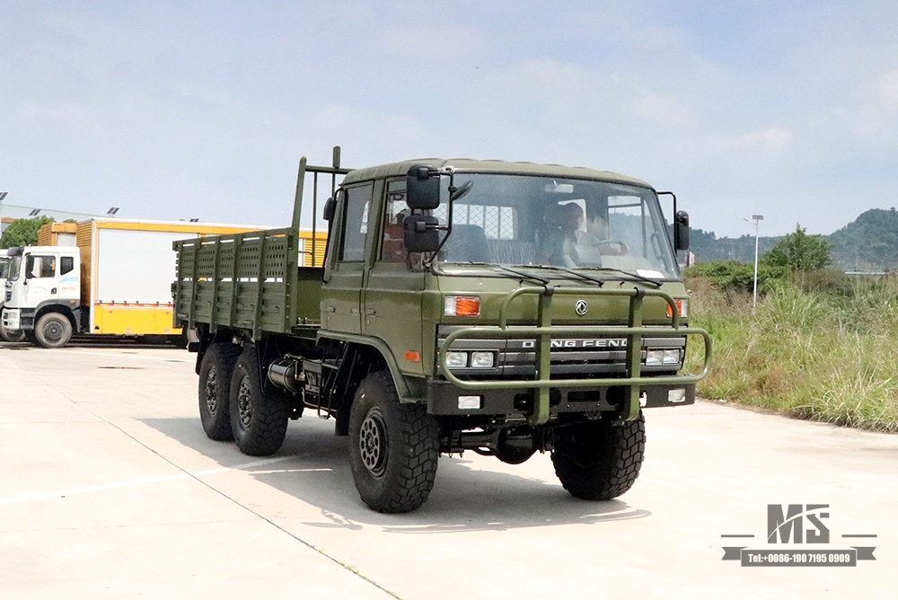 Dongfeng รถหกล้อ EQ2102 Off Road Truck_6×6 Army Green สองแถว 153 Cab Cargo Truck 6WD รถบรรทุกขนส่งสำหรับ Sale_Export ยานพาหนะพิเศษ