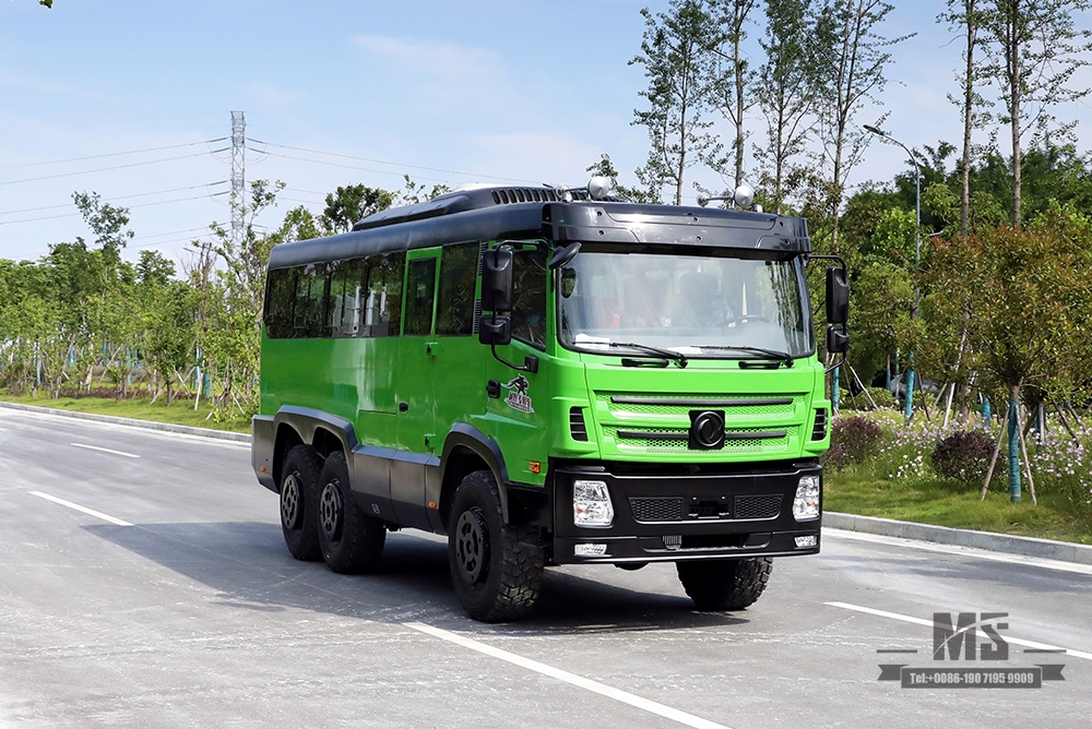 รถบัส 27 ที่นั่ง Dongfeng Six Drive Off-road Bus_6 * 6 All-drive County Bus_260hp Modified Bus ส่งออกยานพาหนะพิเศษ