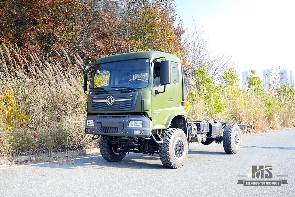 260HP Dongfeng ขับเคลื่อนสี่ล้อรถบรรทุกสินค้าแชสซี_4 * 4 แชสซีรถบรรทุกออฟโรดสำหรับการขาย_ส่งออกแชสซีรถบรรทุกวัตถุประสงค์พิเศษ