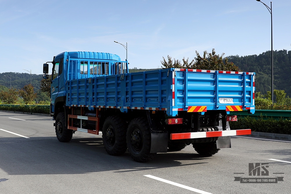 340hp Dongfeng 6*6 Truck_Dongfeng รถหกล้อขับเคลื่อนรถบรรทุกสินค้าหัวแบนพร้อมระบบเบรกน้ำหล่อเย็นถังรถบรรทุกทางไกล_ส่งออกยานพาหนะพิเศษ