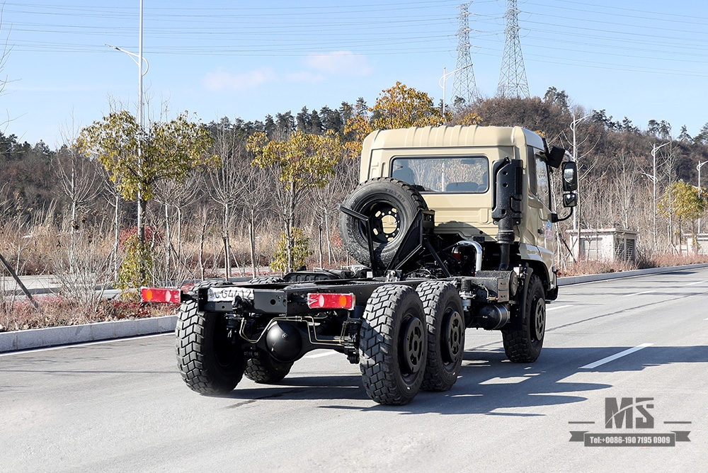210hp Dongfeng แชสซีขับเคลื่อนหกล้อสำหรับ Sale_6 * 6 EQ2102 Flathead Head Truck Chassis Coversion ผู้ผลิต_Dongfeng 6 × 6 ส่งออกแชสซียานพาหนะพิเศษ