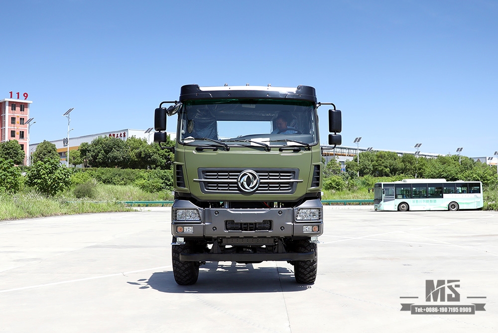 340hp Dongfeng 6×6 แชสซี_ขับเคลื่อนหกล้อหัวแบนแชสซีรถบรรทุกสินค้าหนึ่งแถวครึ่งแชสซี_6*6 ส่งออกยานพาหนะพิเศษ