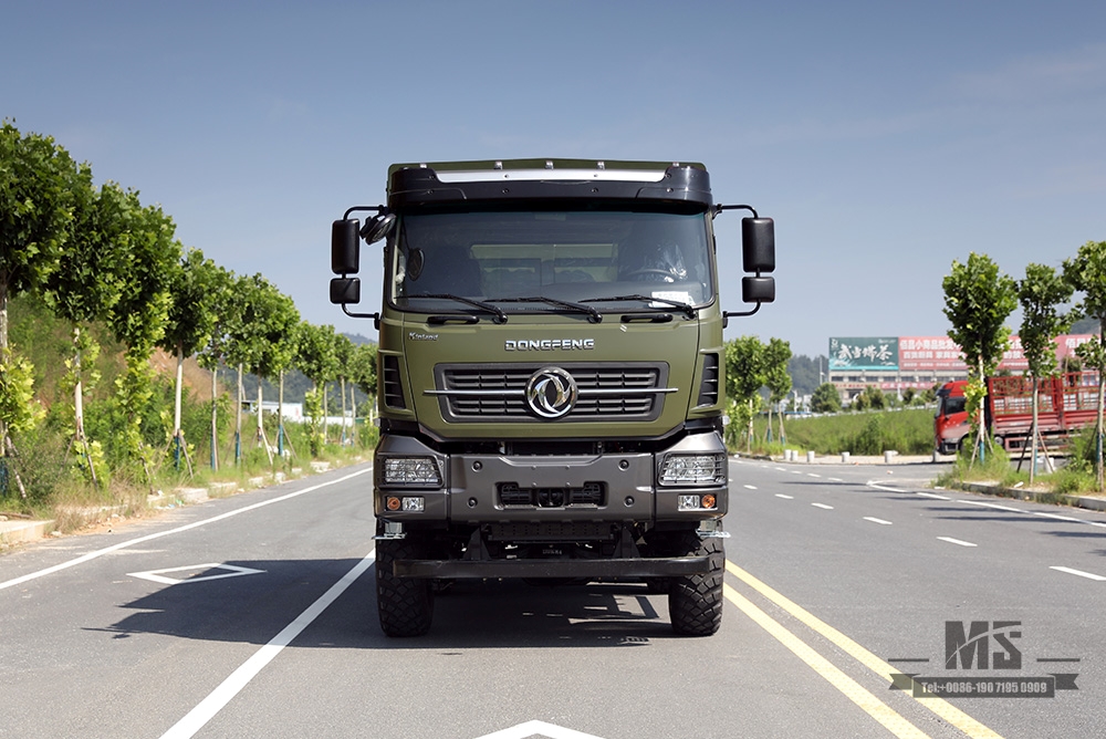 340 แรงม้า Dongfeng รถขับเคลื่อนหกล้อ Off-road Cargo Truck_6 * 6 15T High Container Heavy Duty Truck_6WD รถบรรทุกลอจิสติกส์พิเศษเพื่อการส่งออก