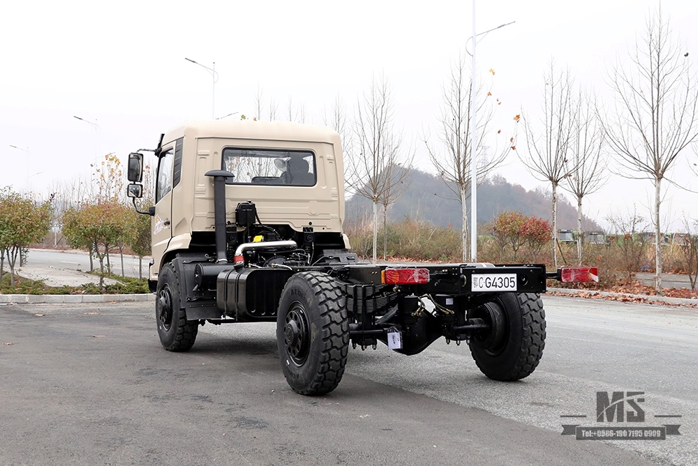 Dongfeng ขับเคลื่อนสี่ล้ออูฐรถบรรทุกสินค้าสีเทาแชสซี_4 * 4 แชสซีรถบรรทุกออฟโรด_รถบรรทุกทางไกลส่งออกแชสซีวัตถุประสงค์พิเศษ