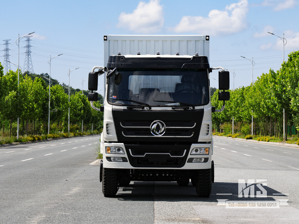 Dongfeng 18 Ton White 4×2 Flat-head Box Truck (210 HP) | รถบรรทุกส่งออกพิเศษ