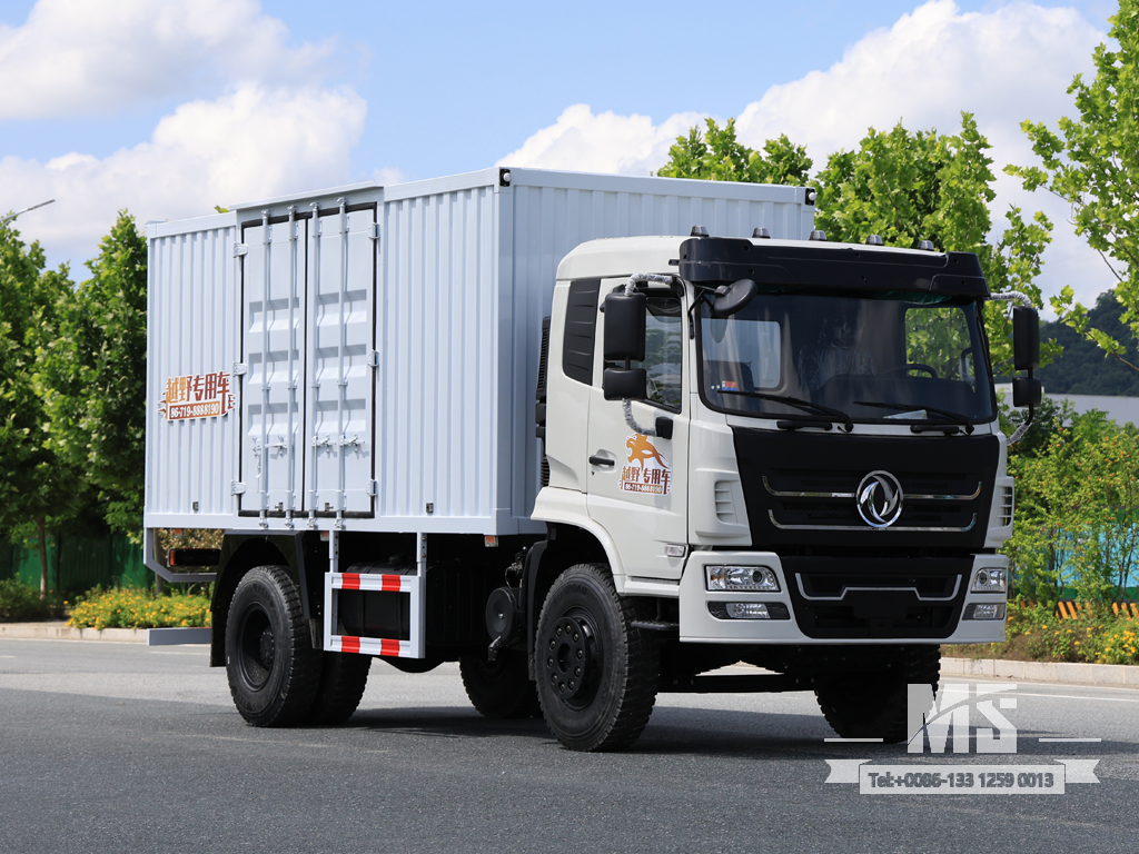 Dongfeng 18 Ton White 4×2 Flat-head Box Truck (210 HP) | รถบรรทุกส่งออกพิเศษ