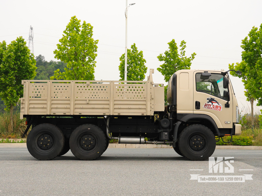 Dongfeng 6X6 หัวแบนสีเทา EQ2082 170HP SingleRow Cab รถบรรทุก 6WD รถบรรทุกออฟโรด 