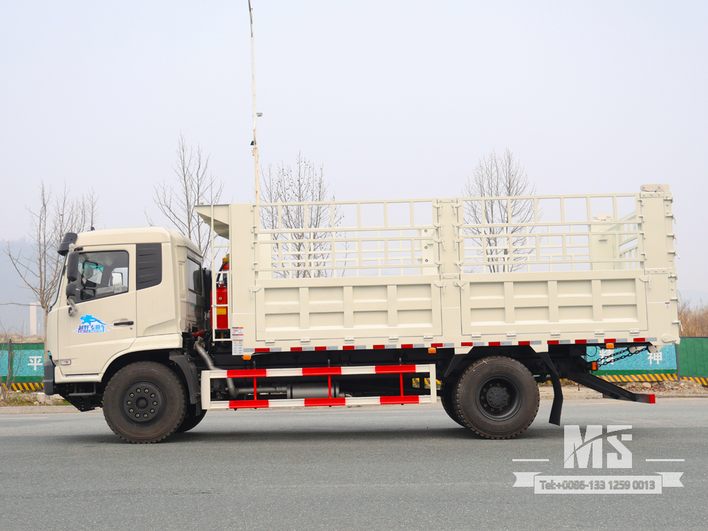 Dongfeng 18 Ton White 4×2 Grid Stake Dump Truck (210 HP) | รถบรรทุกส่งออกพิเศษ