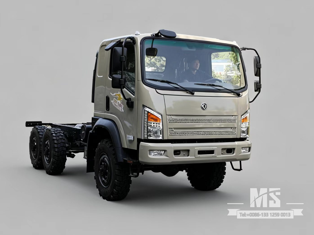 Dongfeng 6 × 6 EQ2082 Chassis_6 * 6 190hp รถบรรทุกหัวแบนแชสซีขับเคลื่อนหกล้อสำหรับขาย _ แชสซีรถบรรทุกส่งออกพิเศษ 