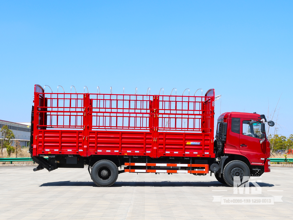 รถบรรทุก Dongfeng 18 ตัน 4x2 พร้อมประตูท้ายไฮดรอลิก | รถบรรทุกสเตคจีนพร้อมลิฟท์ท้ายไฮดรอลิก