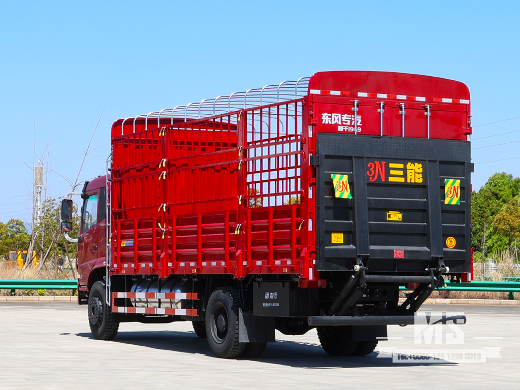รถบรรทุก Dongfeng 18 ตัน 4x2 พร้อมประตูท้ายไฮดรอลิก | รถบรรทุกสเตคจีนพร้อมลิฟท์ท้ายไฮดรอลิก